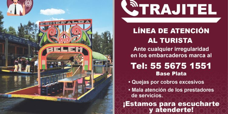 ‘Trajitel’, línea de atención al turista en Xochimilco
