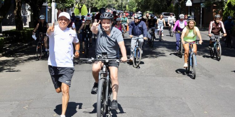 Inauguran con éxito paseo ciclista en Coyoacán