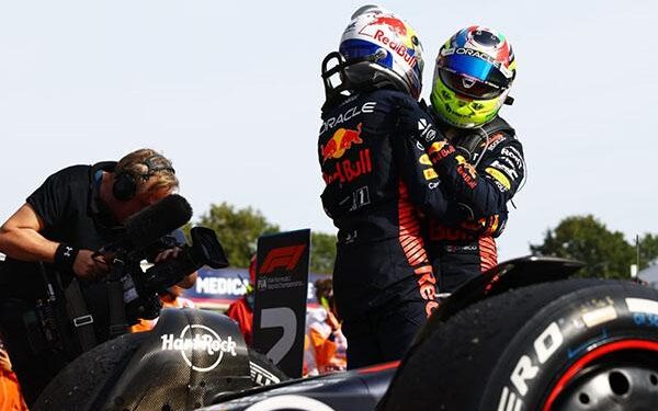 Max y Checo, sexto 1 y 2 en la temporada con el doblete en el GP de Italia