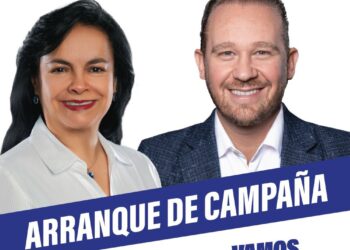 Arranca campaña Margarita Saldaña acompañada de Santiago Taboada