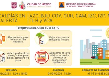 Alerta Amarilla por temperaturas altas en la CDMX