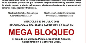 Comerciantes de mercados públicos salen a las calles