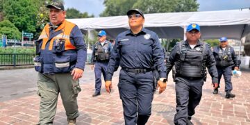 REALIZA ESCUDO COYOACÁN Y PROTECCIÓN CIVIL RECORRIDO DE SEGURIDAD EN CENTRO HISTÓRICO